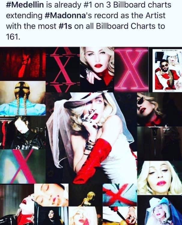 Madonna Medellin Charts